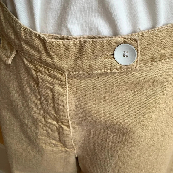 ZARA WOMAN Tan Wide Leg Cropped Pants Size 8 - Picture 7 of 14